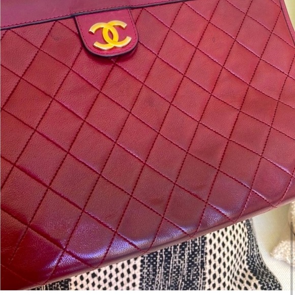 Chanel Leather Clutch w/ Gold Hardware - Picture 8 of 13